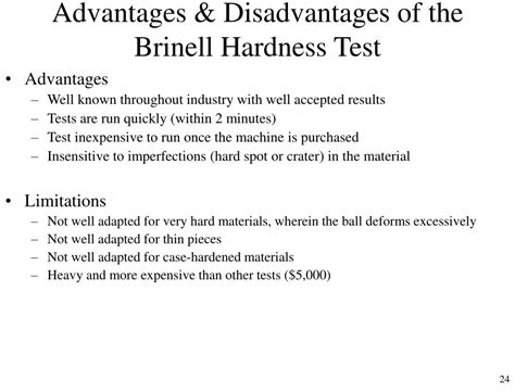 disadvantages of brinell hardness test|brinell hardness test advantages.